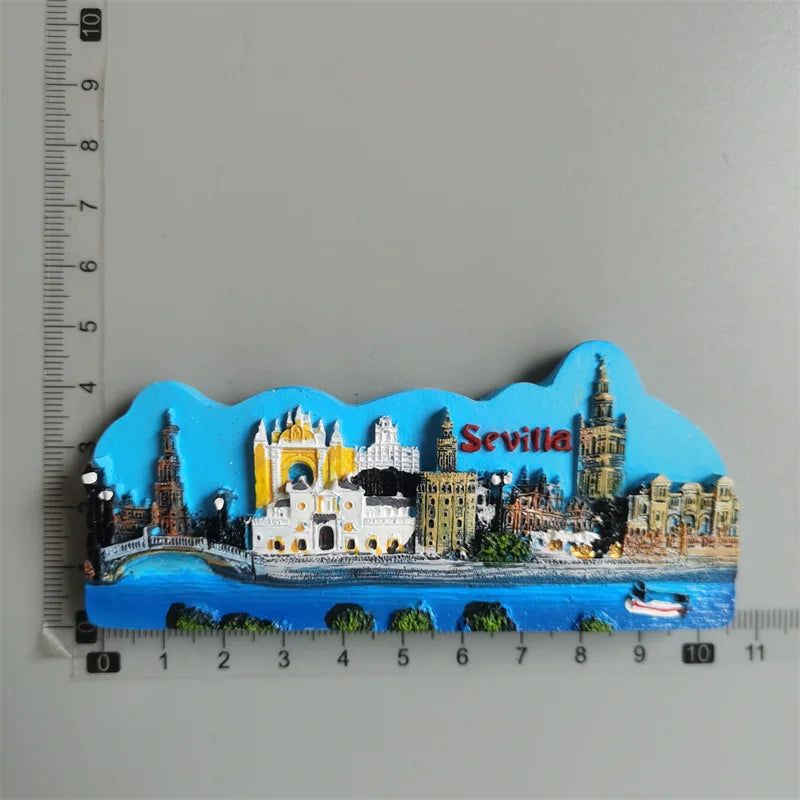 Europe Memorial Czech Punkevni Grottoes Dublin Trulli Ukraine Prague Old Town Clock Mallorca Lyon Magnetic Refrigerator Stickers - Grand Goldman
