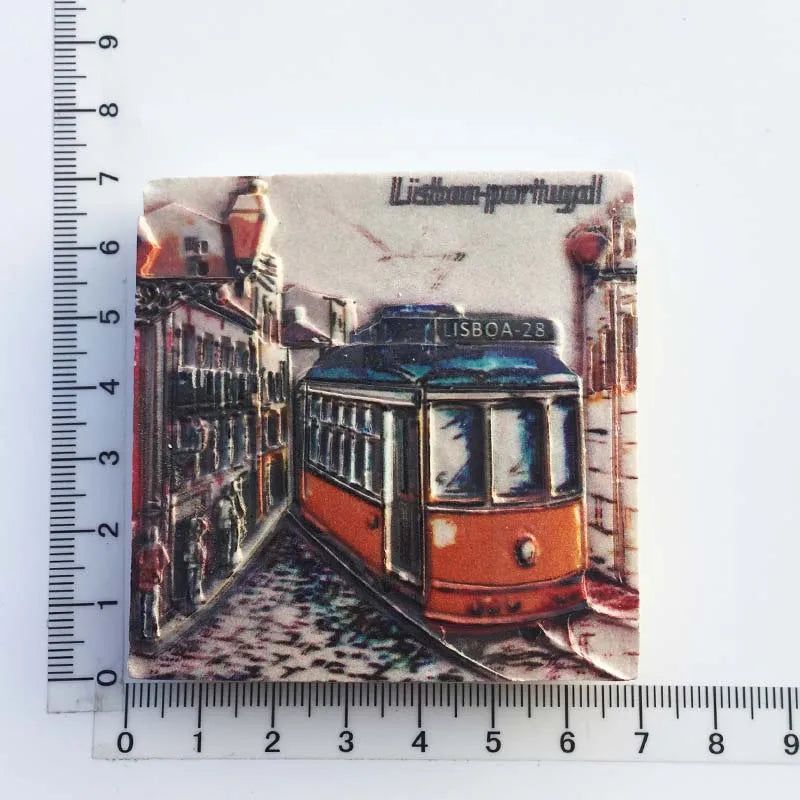 Europe Portuga Fridge Magnets Lisbon Tram Creative Tourist Souvenirs Magnetic Refrigerator Stickers Kitchen Decor Travel Gifts - Grand Goldman