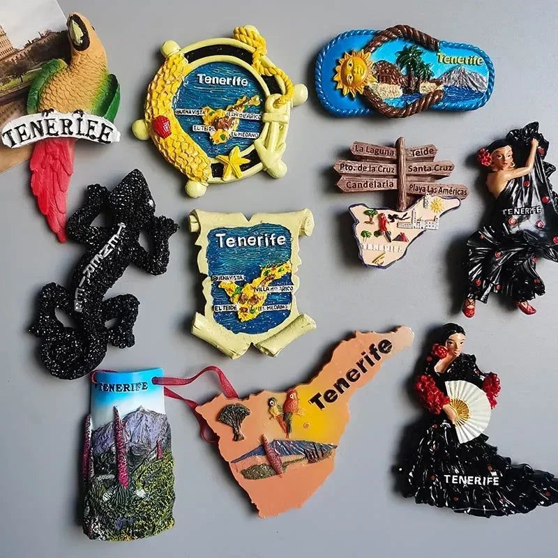 Europe Spain Fridge Magnets Tenerife Island Magnetic Refrigerator Stickers Tourism Souvenir for The House Devoration Idea Gift - Grand Goldman