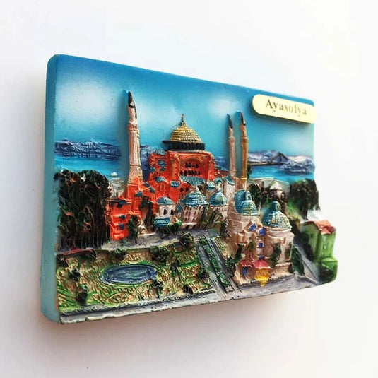 Europe Travel Refrigerator Stickers Turkey Istanbul Bodrum Landmark Tourist Attractions Resin Souvenir Decoration Collection - Grand Goldman