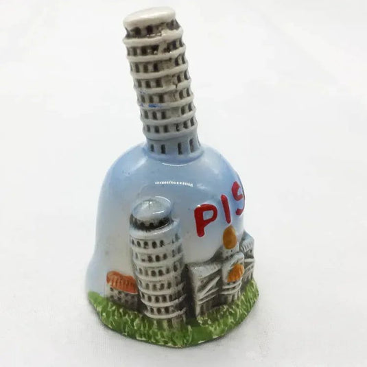 Europe travel Italy Leaning Tower of Pisa Tourist Souvenir Ceramic Small Bell Crafts Decorative Ornaments Creative Hand Gifts - Grand Goldman