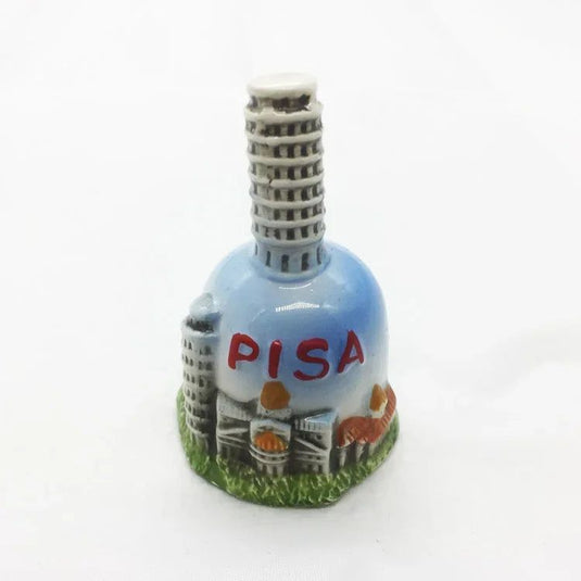 Europe travel Italy Leaning Tower of Pisa Tourist Souvenir Ceramic Small Bell Crafts Decorative Ornaments Creative Hand Gifts - Grand Goldman