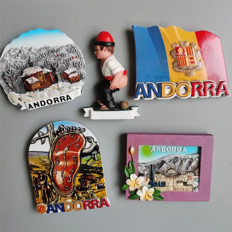 European Andorra Boy StatueTourist Souvenir Magnetic Refrigerator Stickers Creative Collection Decoration Handmade Gift Idea - Grand Goldman