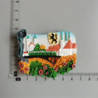 European Luxembourg Landmark Fridge Magnets Heart Shape Tourism Memorial Magnetic Stickers for Refrigeraters Decorative Crafts - Grand Goldman