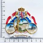 European Luxembourg Landmark Fridge Magnets Heart Shape Tourism Memorial Magnetic Stickers for Refrigeraters Decorative Crafts - Grand Goldman