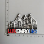 European Luxembourg Landmark Fridge Magnets Heart Shape Tourism Memorial Magnetic Stickers for Refrigeraters Decorative Crafts - Grand Goldman