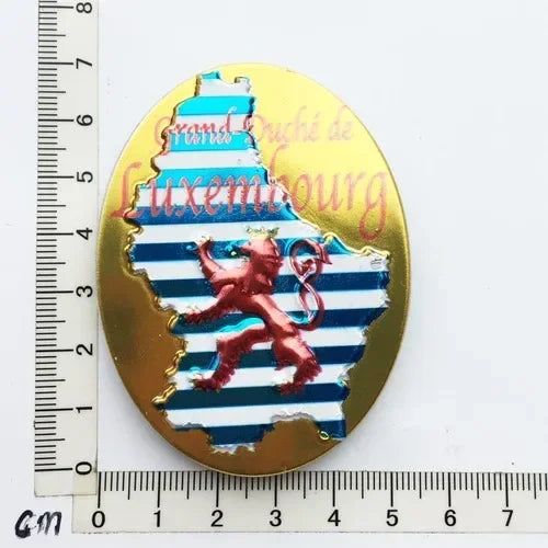 European Luxembourg Landmark Fridge Magnets Heart Shape Tourism Memorial Magnetic Stickers for Refrigeraters Decorative Crafts - Grand Goldman