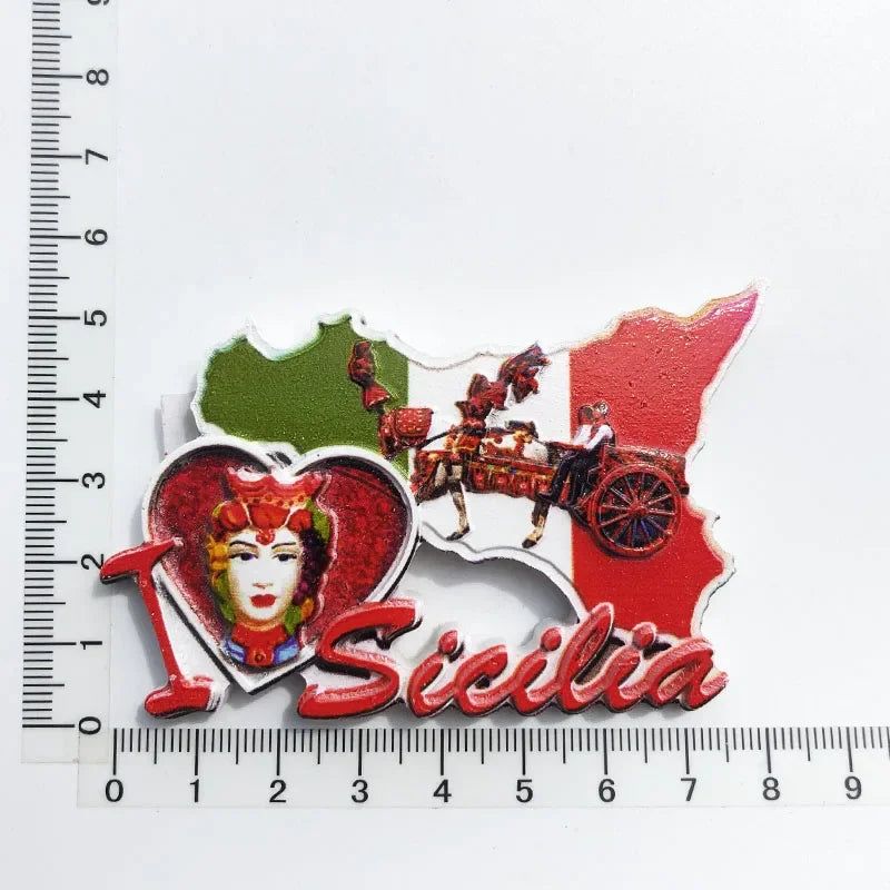 European Travel Collection Italy Spain USA Netherlands Portugal travel souvenir craft gifts UV magnetic refrigerator sticker - Grand Goldman