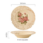 European-style Ceramic Tableware Household Rice Bowl Soup Bowl Bowl Dish & Plate Fruit Plate Dim Sum Plate - Grand Goldman