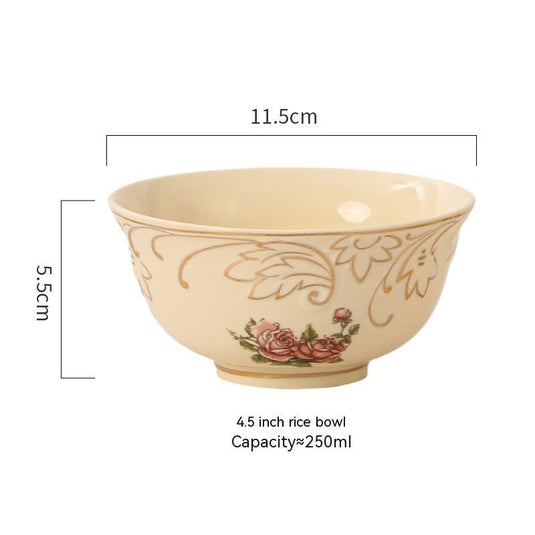 European-style Ceramic Tableware Household Rice Bowl Soup Bowl Bowl Dish & Plate Fruit Plate Dim Sum Plate - Grand Goldman