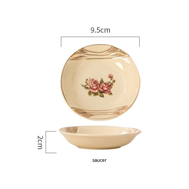 European-style Ceramic Tableware Household Rice Bowl Soup Bowl Bowl Dish & Plate Fruit Plate Dim Sum Plate - Grand Goldman