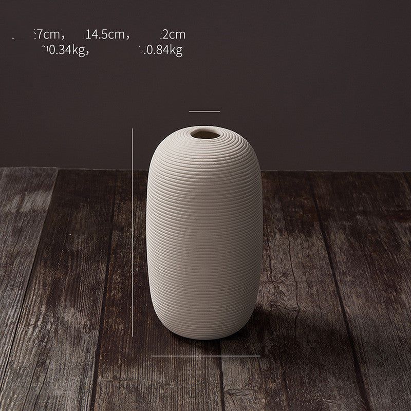 European-style Ceramic Dried Flower Vase Restaurant Table Decoration - Grand Goldman