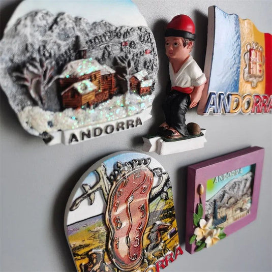 European Andorra Boy StatueTourist Souvenir Magnetic Refrigerator Stickers Creative Collection Decoration Handmade Gift Idea - Grand Goldman