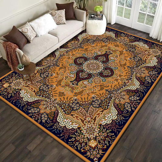European Atmospheric Persian Living Room Carpet - Grand Goldman