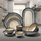 European Ceramic Tableware Set Relief Steak Plate Salad Bowl Rice Bowl Western Restaurant Fish Plate Cup - Grand Goldman