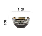 European Ceramic Tableware Set Relief Steak Plate Salad Bowl Rice Bowl Western Restaurant Fish Plate Cup - Grand Goldman
