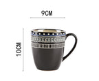 European Ceramic Tableware Set Relief Steak Plate Salad Bowl Rice Bowl Western Restaurant Fish Plate Cup - Grand Goldman
