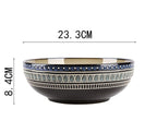 European Ceramic Tableware Set Relief Steak Plate Salad Bowl Rice Bowl Western Restaurant Fish Plate Cup - Grand Goldman