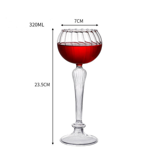 European Style Creative Tall Flower Cocktail Champagne Glass - Grand Goldman