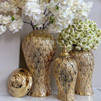 European Style Light Luxury Electroplated Ceramic Vase - Grand Goldman