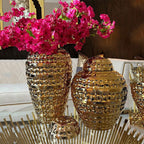 European Style Light Luxury Electroplated Ceramic Vase - Grand Goldman