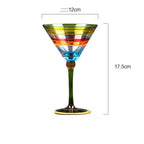 European Style Painted Red Wine Glass Goblet - Grand Goldman