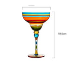 European Style Painted Red Wine Glass Goblet - Grand Goldman