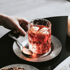 European Style Simple Style Gilt Rim Glass Thick Embossed Glass Home Whiskey Glass Transparent Foreign Wine Glass - Grand Goldman
