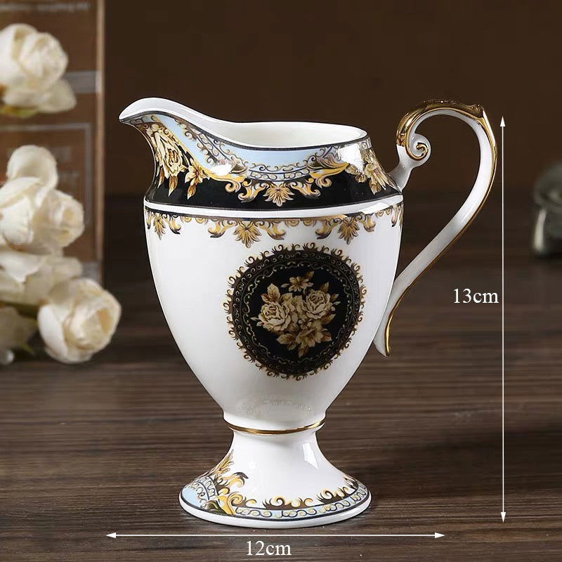 European Style Small Luxury Bone China Coffee Cup Saucer British Court - Grand Goldman