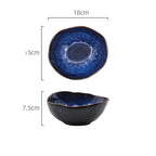 European style ceramic deep bowl irregular bowl - Grand Goldman