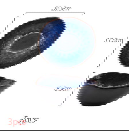 European style ceramic deep bowl irregular bowl - Grand Goldman