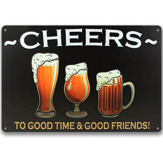 Every Beers A Cheers Fresh Beer Leisure Time Metal Tin Signs Poster Wall Decor for Bars Man Cave Cafe Clubs Retro Posters Plaque - Grand Goldman