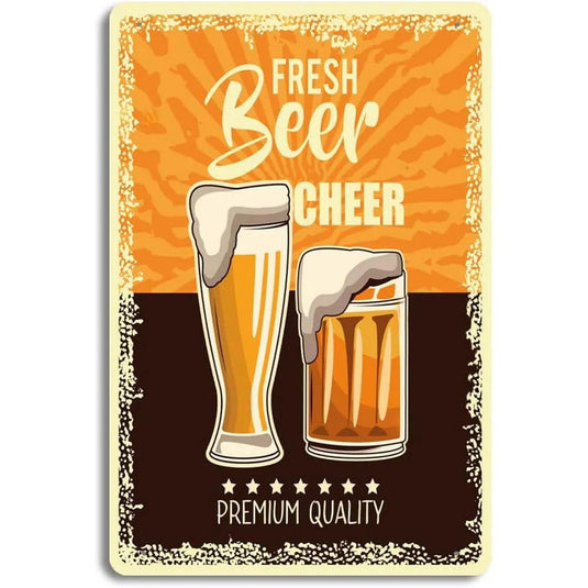 Every Beers A Cheers Fresh Beer Leisure Time Metal Tin Signs Poster Wall Decor for Bars Man Cave Cafe Clubs Retro Posters Plaque - Grand Goldman