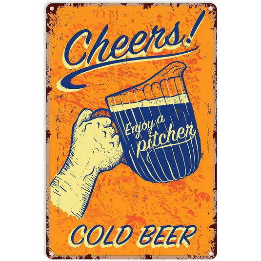 Every Beers A Cheers Fresh Beer Leisure Time Metal Tin Signs Poster Wall Decor for Bars Man Cave Cafe Clubs Retro Posters Plaque - Grand Goldman