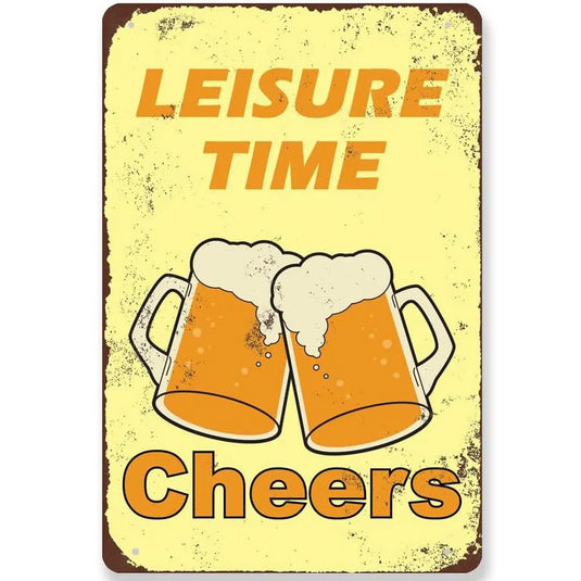 Every Beers A Cheers Fresh Beer Leisure Time Metal Tin Signs Poster Wall Decor for Bars Man Cave Cafe Clubs Retro Posters Plaque - Grand Goldman