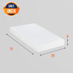 FDW 8 inch Twin Mattress Gel Memory Foam Mattress for Cool Sleep & Pressure Relief, Medium Firm Mattresses CertiPUR-US Certified/Bed-in-a-Box/Pressure Relieving (8 in, Twin) - Grand Goldman