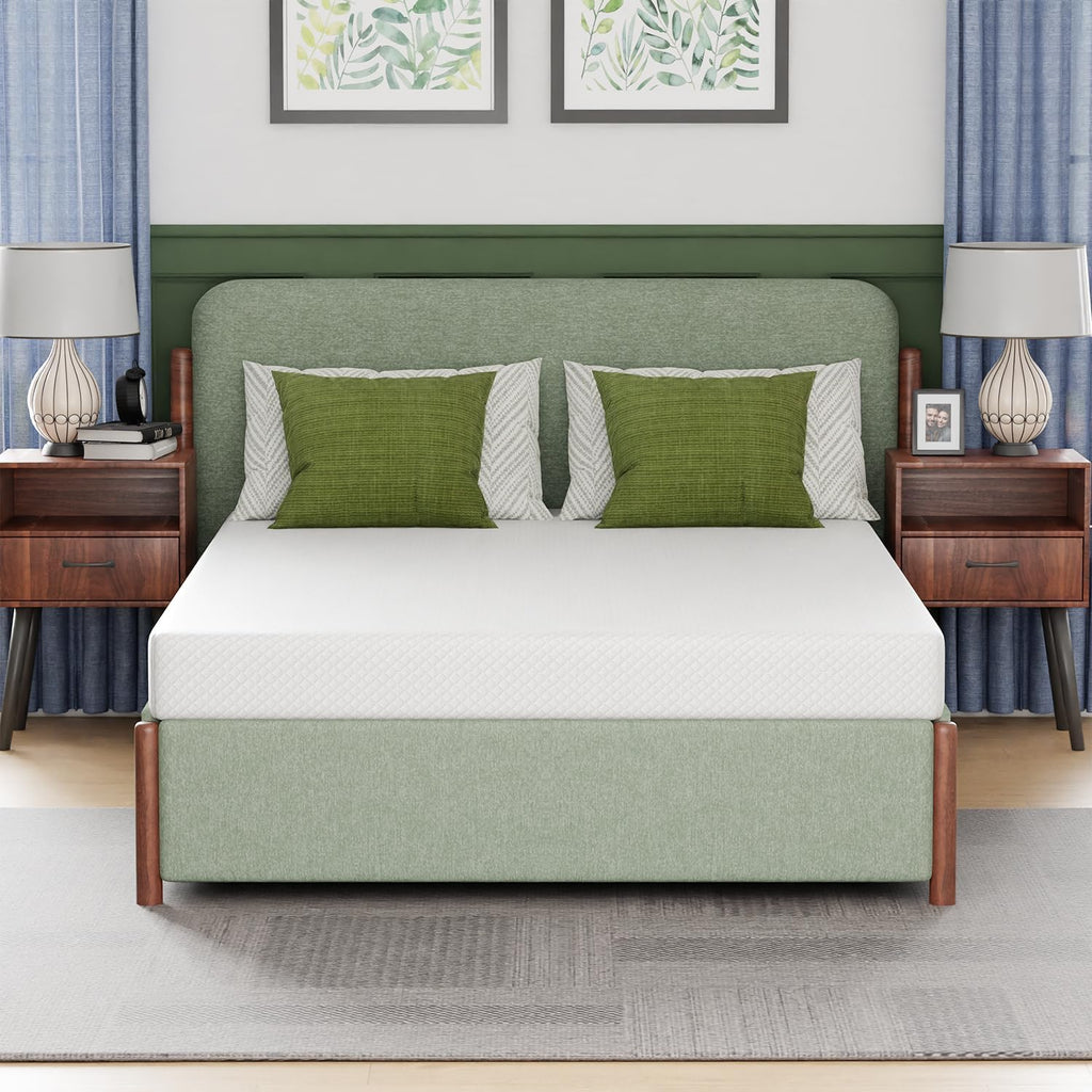 FDW 8 inch Twin Mattress Gel Memory Foam Mattress for Cool Sleep & Pressure Relief, Medium Firm Mattresses CertiPUR-US Certified/Bed-in-a-Box/Pressure Relieving (8 in, Twin) - Grand Goldman