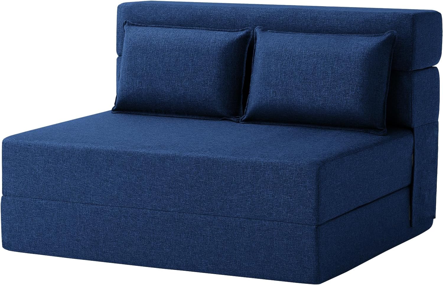 FILUXE Convertible Folding Sofa Bed - Sleeper Chair with Pillow, Modern Linen Fabric Floor & Futon Couch, Foldable Mattress for Living Room/Dorm/Guest Use/Home Office/Apartment, Single Size, Dark Gray - Grand Goldman