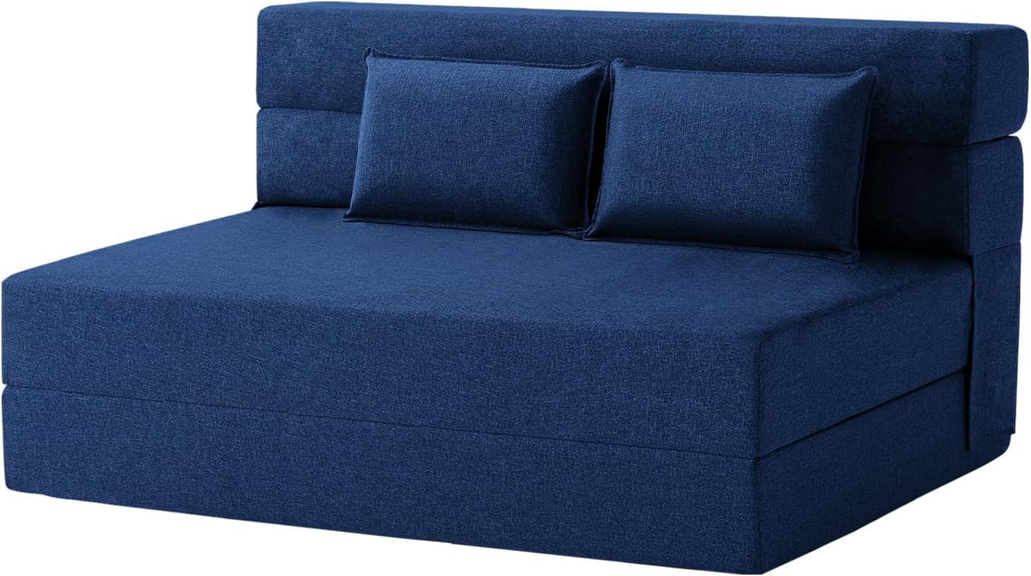 FILUXE Convertible Folding Sofa Bed - Sleeper Chair with Pillow, Modern Linen Fabric Floor & Futon Couch, Foldable Mattress for Living Room/Dorm/Guest Use/Home Office/Apartment, Single Size, Dark Gray - Grand Goldman