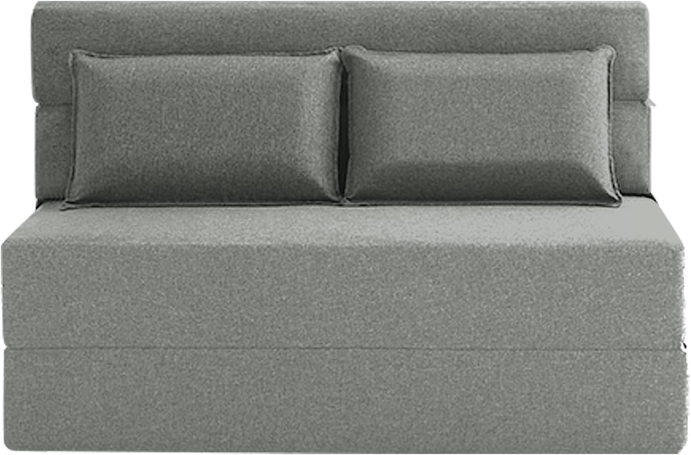 FILUXE Convertible Folding Sofa Bed - Sleeper Chair with Pillow, Modern Linen Fabric Floor & Futon Couch, Foldable Mattress for Living Room/Dorm/Guest Use/Home Office/Apartment, Single Size, Dark Gray - Grand Goldman