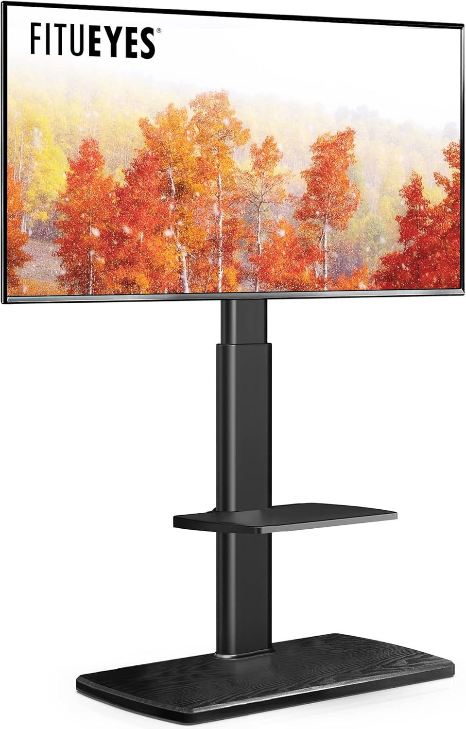 FITUEYES Swivel Floor TV Stand for 32 to 70 Inch TVs Tall Universal TV Stand Mount with Sturdy Wood Base, Space Saving for Corner Bedroom - Grand Goldman