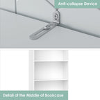 FOTOSOK 6-Tier Open Bookcase and Bookshelf, Freestanding Display Storage Shelves Tall Bookcase for Bedroom, Living Room and Office, White - Grand Goldman