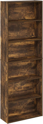 FURINNO JAYA Simply Home 5-Shelf Bookcase, 5-Tier, White - Grand Goldman