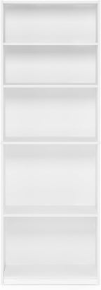 FURINNO JAYA Simply Home 5-Shelf Bookcase, 5-Tier, White - Grand Goldman
