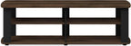 FURINNO Nelly Entertainment Center TV Stand, Short 43.3"(W) x13.4(H) x13.1(D), Columbia Walnut/Black - Grand Goldman