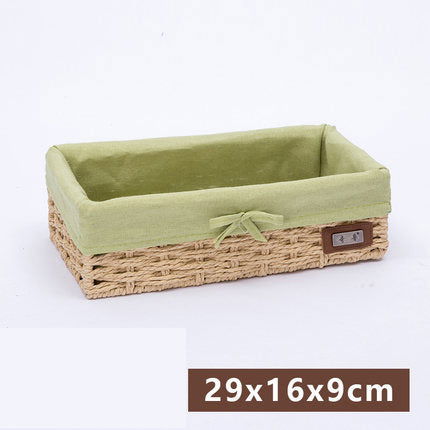 Fabric Desktop Storage Straw Storage Basket - Grand Goldman