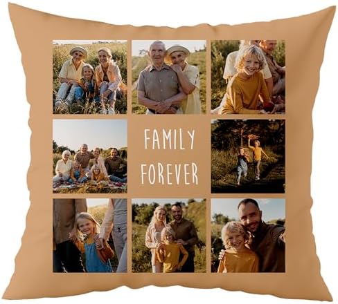 Fabric Textile Products Custom Pillow - USA Made - Personalized Pillows with Pictures or Text - Throw Pillow - Personalized Gift - Grandparent & Couples Gifts - Pet Pillow - Kids Pillows (16"x16") - Grand Goldman