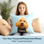 Fabric Textile Products Custom Pillow - USA Made - Personalized Pillows with Pictures or Text - Throw Pillow - Personalized Gift - Grandparent & Couples Gifts - Pet Pillow - Kids Pillows (16"x16") - Grand Goldman