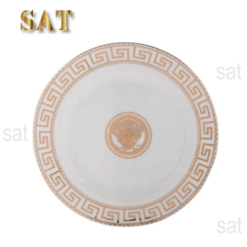 Factory 60PCS Luxury Fine Bone China Dinner Tableware Set - Grand Goldman
