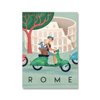 Famous Scenic Spots Retro City Poster Canvas Painting - Grand Goldman